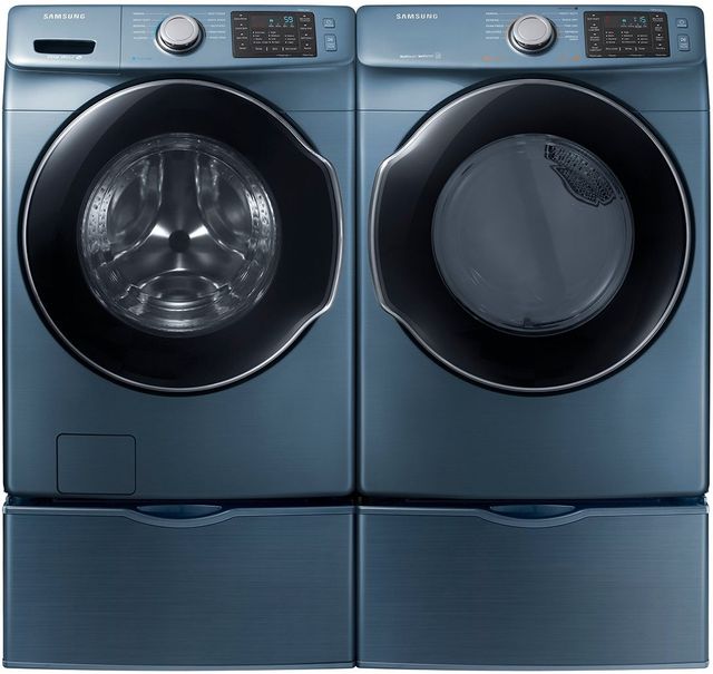 Samsung 7.4 Cu. Ft. Azure Blue Front Load Gas Dryer 6