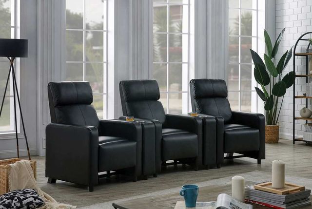 Coaster® Toohey 5 Piece Black Home Theater Seating Set 3