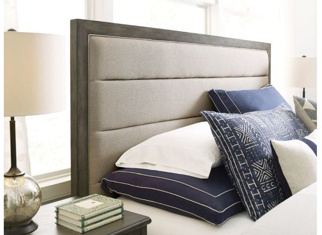 Kincaid® Cascade Gray Ross King Upholstered Panel Bed-1