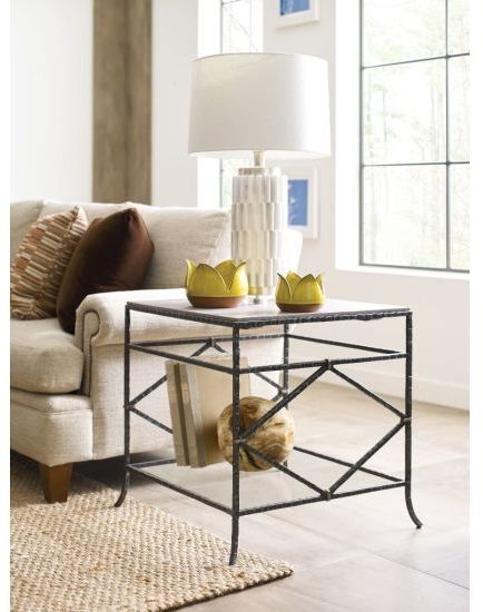 Kincaid® Trails Monterey Riverbed End Table with Gray Frame-1