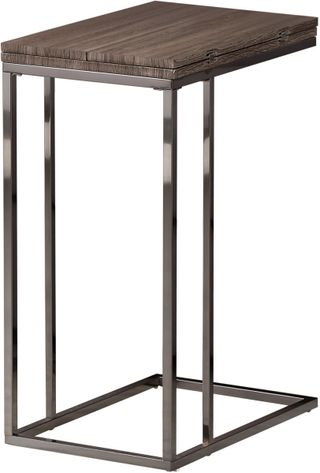 Coaster® Weathered Grey And Black Expandable Top Accent Table