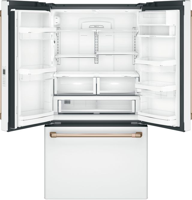 Café™ 23.1 Cu. Ft. Matte White Counter Depth French Door Refrigerator-2