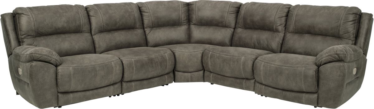 Signature Design by Ashley® Cranedall 5-Piece Quarry Power Reclining Sectional