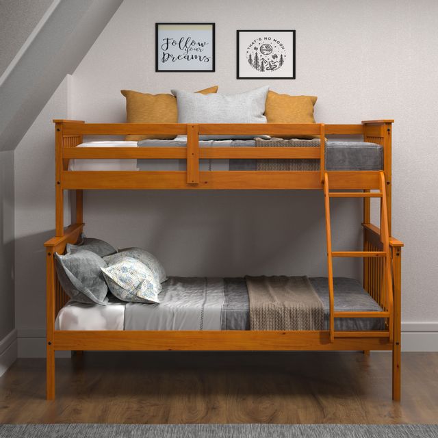 Donco Trading Company Twin Over Full Mission Bunk Bed-0