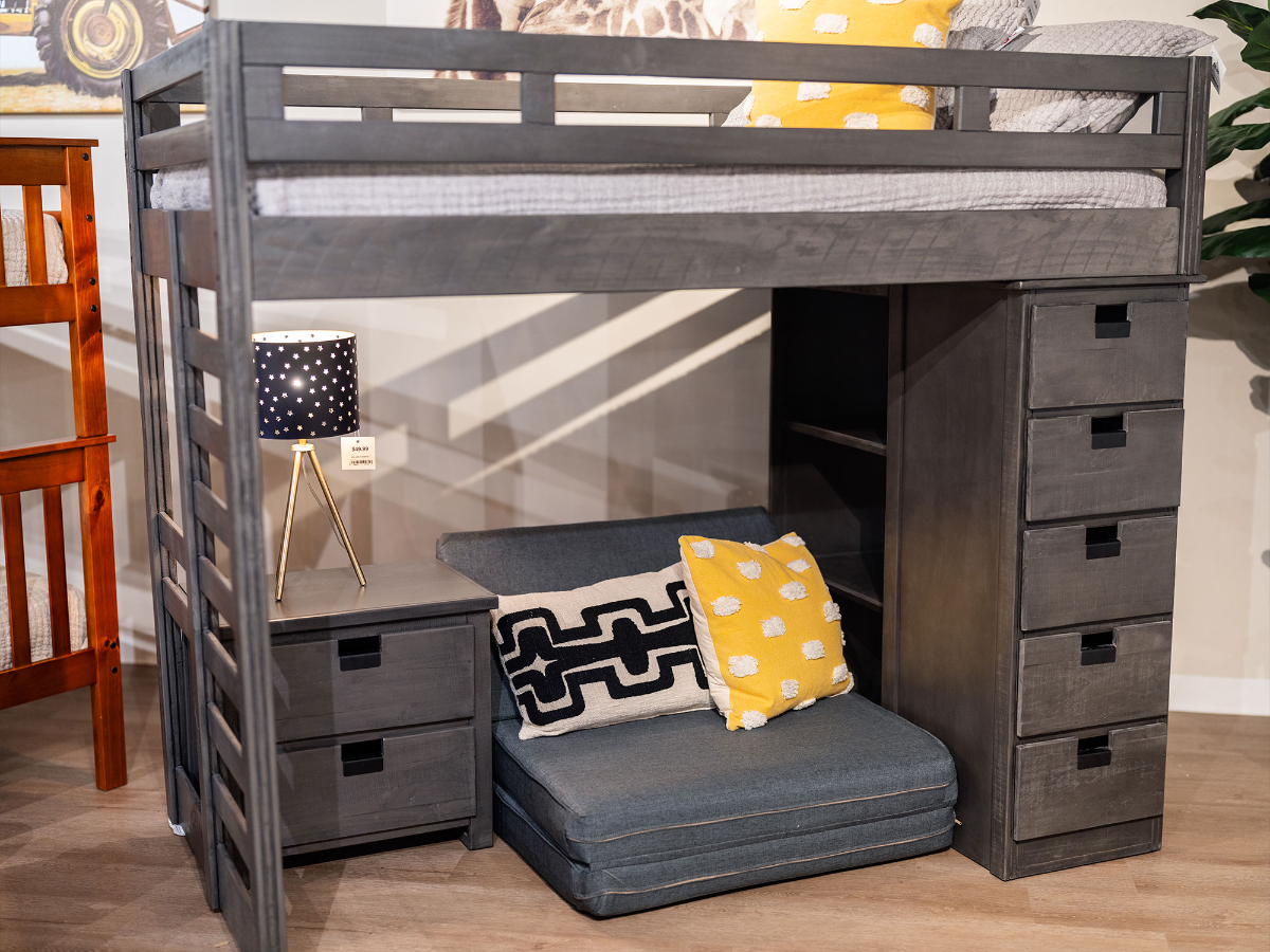 Grey best sale loft bed