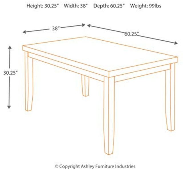 Signature Design by Ashley® Lacey Medium Brown Dining Table 3