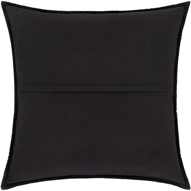 Surya Fiona Black 20"x20" Pillow Shell with Down Insert-1