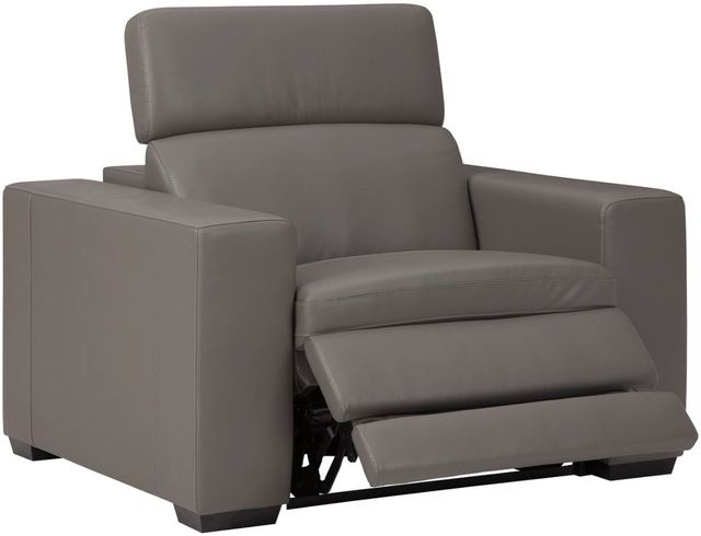 Signature Design by Ashley® Texline Gray Power Recliner with Adjustable Headrest 9
