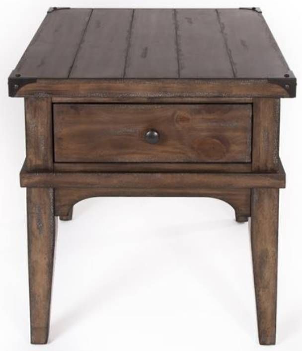 Liberty Aspen Skies Weathered Brown End Table 1