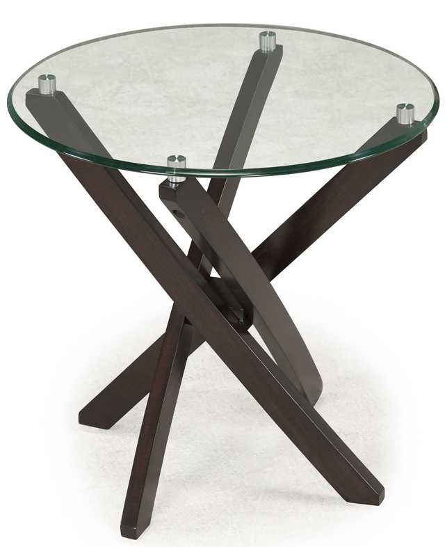 Magnussen Home® Xenia Espresso/Glass Round End Table