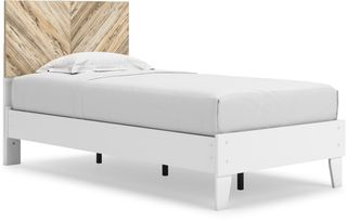 Signature Design by Ashley® Piperton Matte White Twin Panel Platform Bed