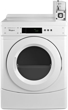 Whirlpool® Commercial 6.7 Cu. Ft. White Front Load Electric Dryer-CED9150GW