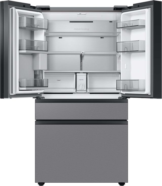 Samsung Bespoke 29 Cu. Ft. Stainless Steel French Door Refrigerator with Beverage Center™ 1