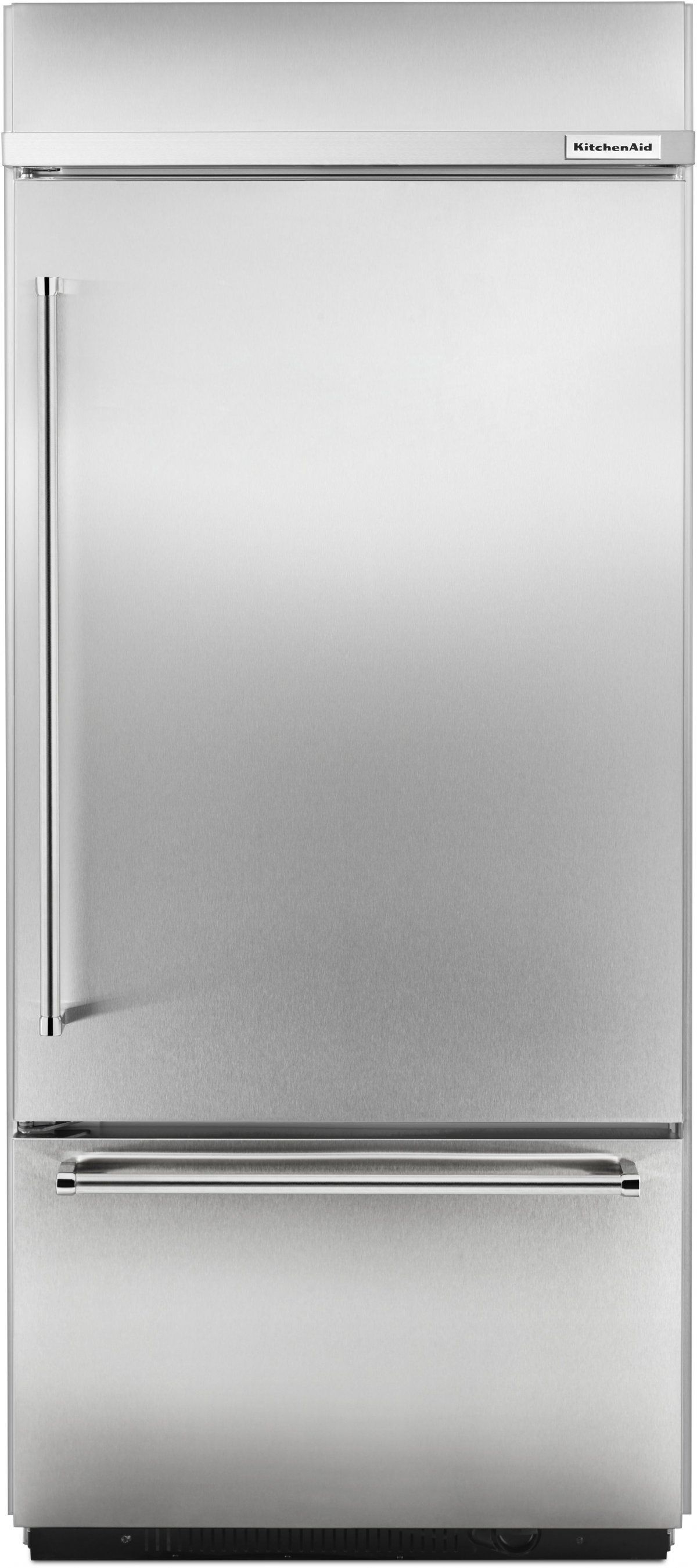 KitchenAid® 20.9 Cu. Ft. Stainless Steel Built In Bottom Freezer Refrigerator-KBBR306ESS