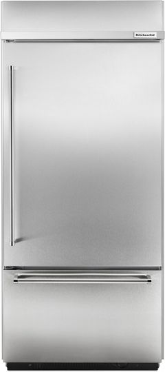 KitchenAid® 20.86 Cu. Ft. Stainless Steel Built In Bottom Freezer Refrigerator-KBBR306ESS