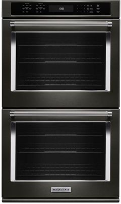 KitchenAid® 27" Black Stainless Steel with PrintShield™ Finish Electric Built In Double Oven