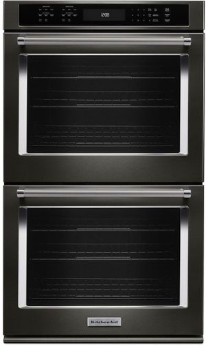KitchenAid® 27" Black Stainless Steel with PrintShield™ Finish Electric Built In Double Oven