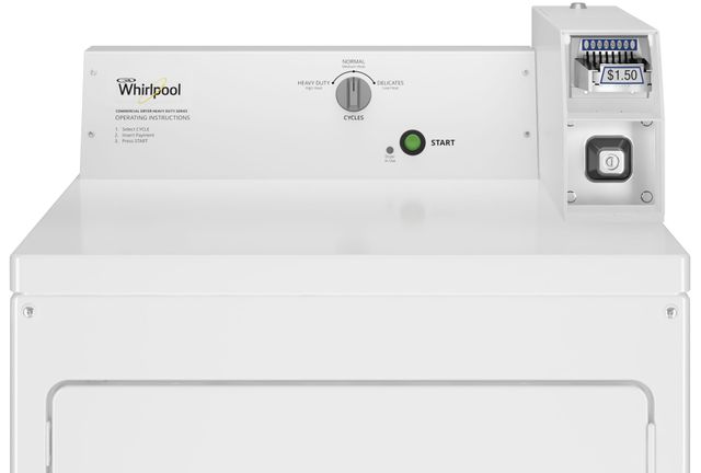Whirlpool® Commercial 7.4 Cu. Ft. White Front Load Electric Dryer 2