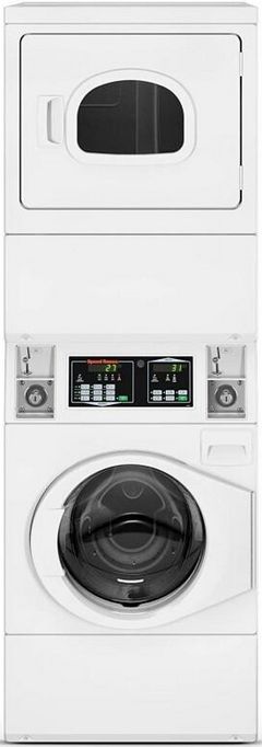 Speed Queen® Commercial 3.4 Cu. Ft. Washer, 7.0 Cu. Ft. Dryer White Stack Laundry