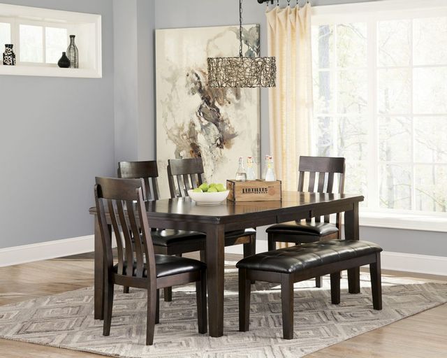 Signature Design by Ashley® Haddigan Dark Brown Dining Upholstered Side Chair 9