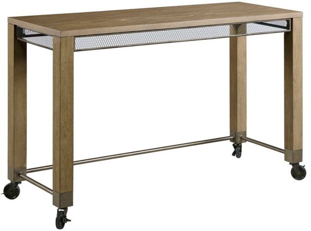 Hammary® Maya Brown Counter Console with Two Stools-1
