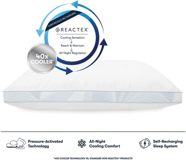 Serta® Arctic Cooling Gusseted Fiber Queen Pillow-3