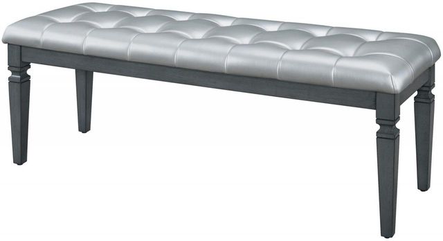 Homelegance® Allura Gray Bed Bench 0