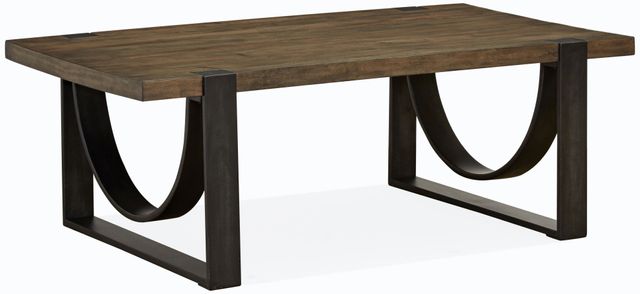 Magnussen Home® Bowden Rustic Honey Cocktail Table-1