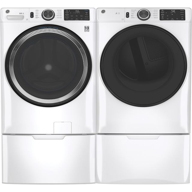 GE® White Front Load Laundry Pair  4