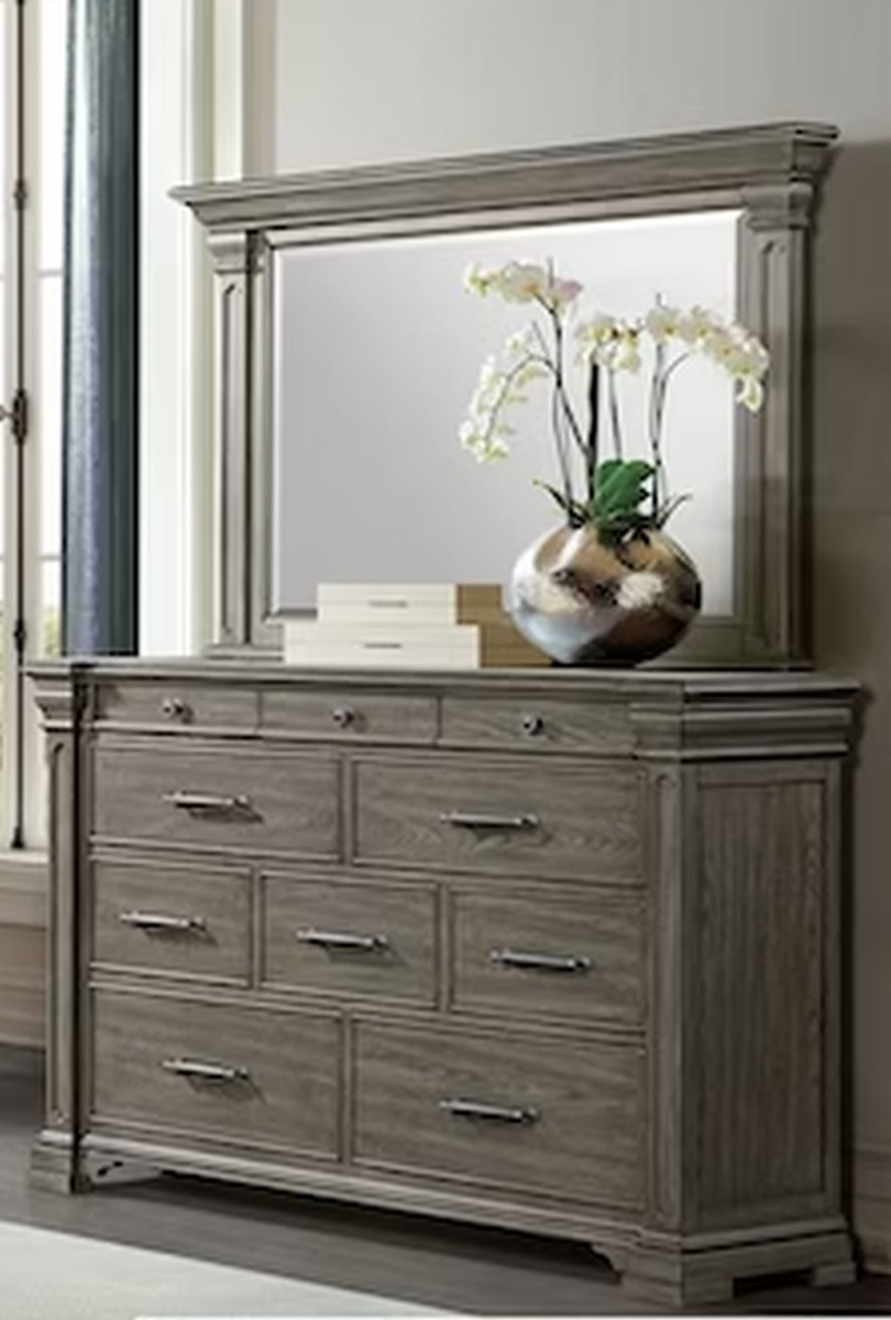 Elements International Kings Court Grey Dresser | Lacks Furniture ...