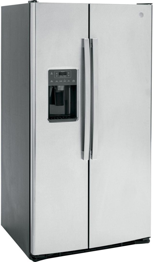 GE® 25.3 Cu. Ft. Fingerprint Resistant Stainless Steel Side-by-Side Refrigerator 30