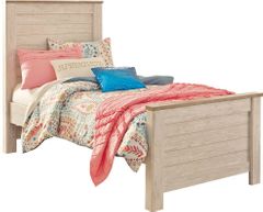 Signature Design by Ashley® Willowton Whitewash Twin Panel Youth Bed-B267-53+52+83