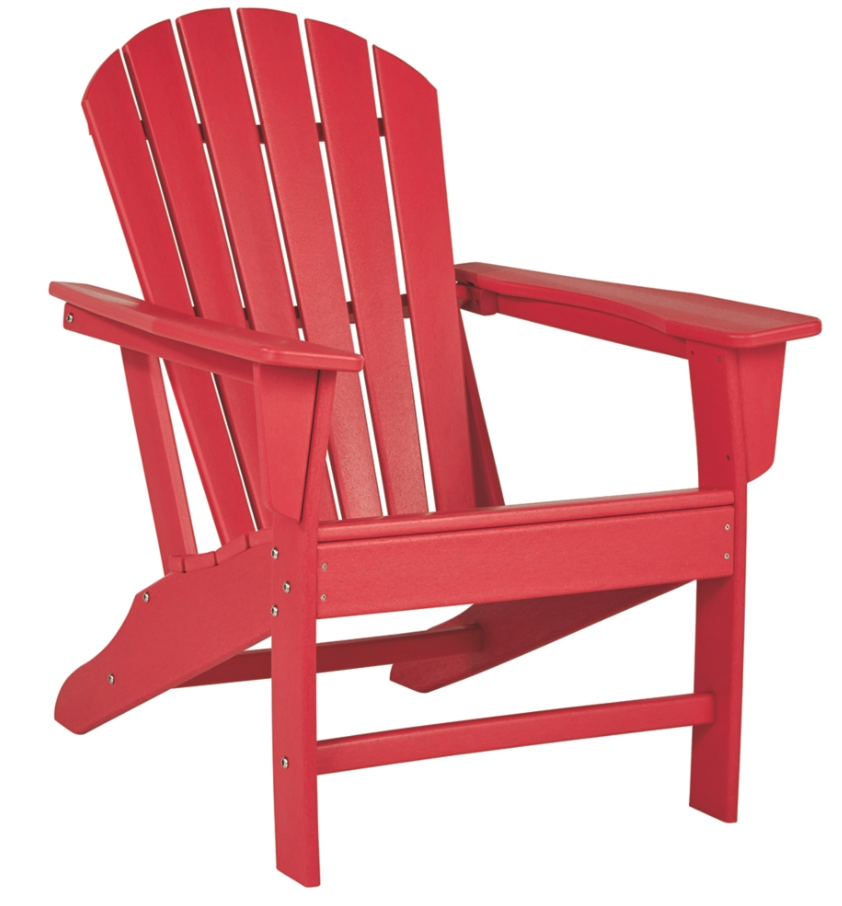 barn red adirondack chairs