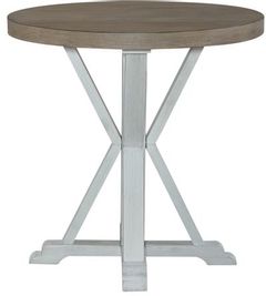 Liberty Furniture Summerville Soft White Wash Round End Table