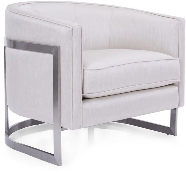 Decor-Rest® Furniture LTD 2781 White/Silver Accent Chair