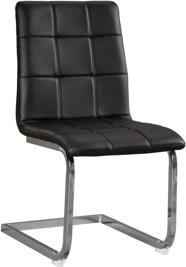 Signature Design by Ashley® Madanere Black/Chrome Upholstered Dining Side Chair