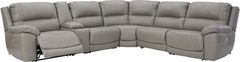 Signature Design by Ashley® Dunleith 6-Piece Gray Power Reclining Sectional