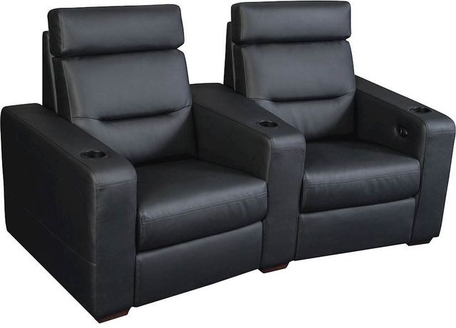 Salamander Designs® TC3 AV Basics Black Wedge Two-Seat Power Reclining Theater Seating