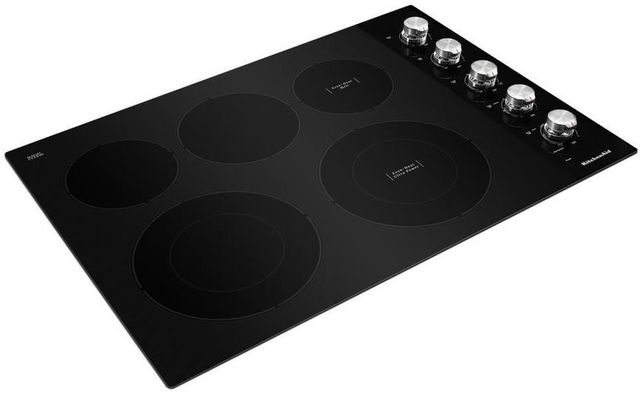 KitchenAid® 30" Black Electric Cooktop-KCES550HBL-1
