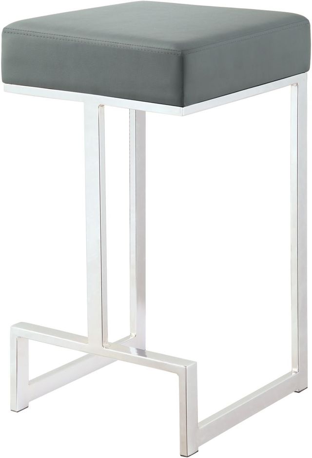 Coaster® Gervase Grey/Chrome Square Counter Height Stool
