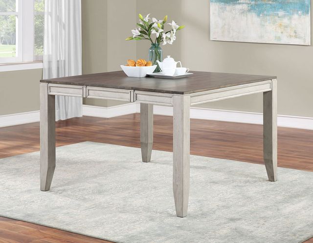Steve Silver Co.® Abacus Two-Tone Bone White and Honey-Smoke 54" Counter Table-2