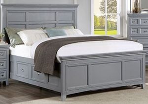 Furniture of America® Castlile Gray Full Storaged Bed
