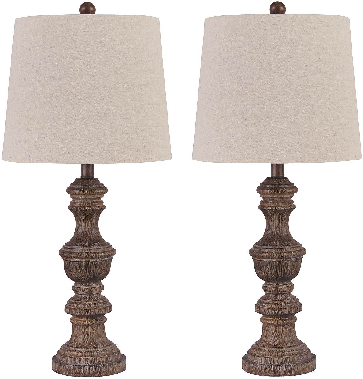 set of brown lamps