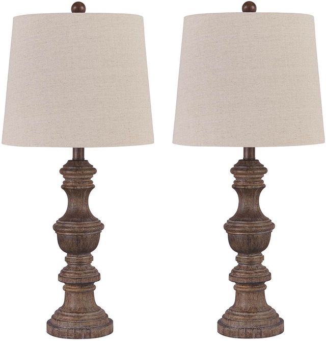 Signature Design by Ashley® Magaly Set of 2 Brown Poly Table Lamps-0