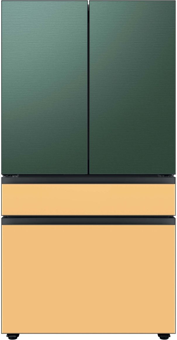 Samsung Bespoke 36" Sunrise Yellow Glass French Door Refrigerator Middle Panel 3