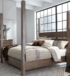 Liberty Furniture Sonoma Road Weather Beaten Bark Queen Poster Bed