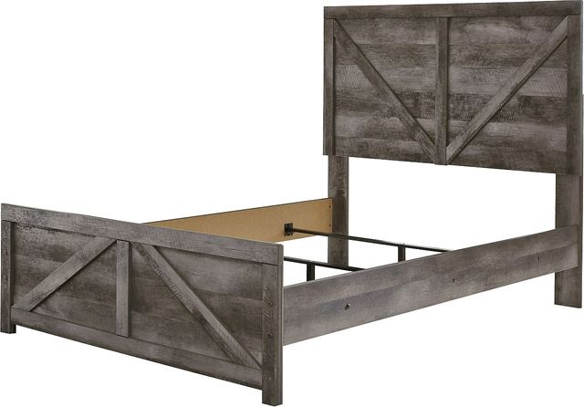 Signature Design by Ashley® Wynnlow Gray Queen Crossbuck Panel Bed 1