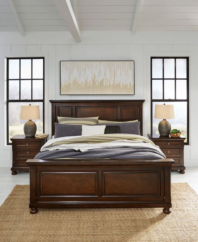 Très grand lit à panneaux de Millennium® by Ashley® Porter - Brun rustique 12