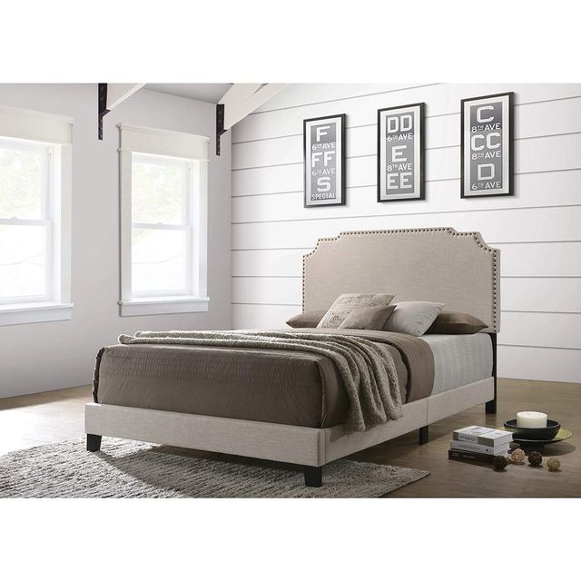 Coaster Tamarac Beige Full Upholstered Bed-3