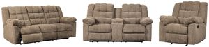 Signature Design by Ashley® Workhorse 3-Piece Cocoa Reclining Living Room Seating Set
